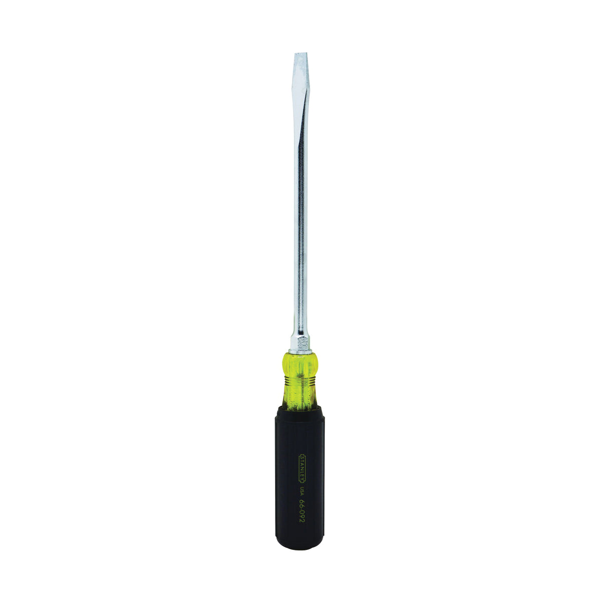 STANLEY 66-092 Screwdriver, 3/8 in Drive, Slotted Drive, 13-5/8 in OAL, 8 in L Shank, Vinyl Grip Handle
