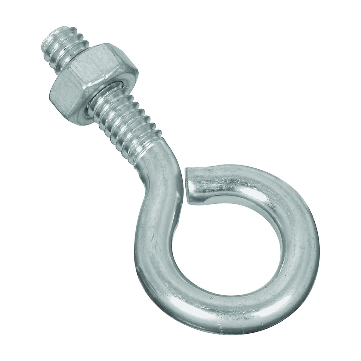 National Hardware N221-085 Eye Bolt, 1/4-20 Thread, 0.87 in L Thread, 0.56 in ID Dia Eye, 1.02 in L Shank, Steel, Zinc