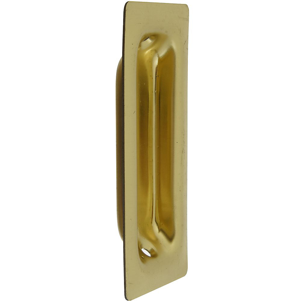 Stanley Hardware 403516 Door Pull, 1.37 in W, 0.37 in D, 3-1/4 in H, Steel, Brass