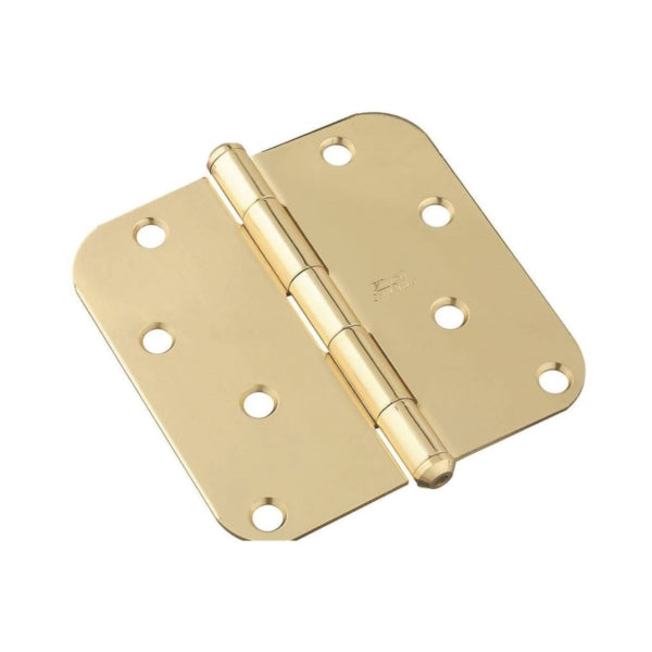 Stanley Hardware S800-145 Door Hinge, Brass, Polished Brass, Non-Rising Pin, Full-Mortise Mounting, 28 lb