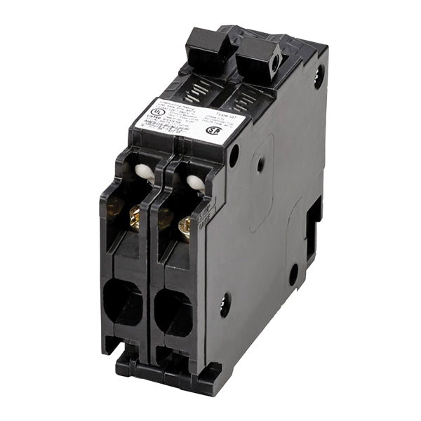 CONNECTICUT ELECTRIC ICBQ2020 Circuit Breaker, Twin, Type QP, 20 A, 2 -Pole, 120/240 V, Plug Mounting