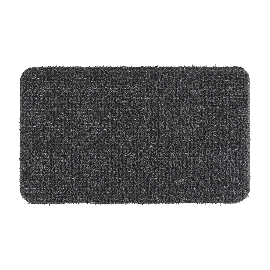 GRASSWORX Clean Machine 10372029/10254603 Door Mat, 30 in L, 18 in W, Rectangular, Medium Flair Pattern, Cinder