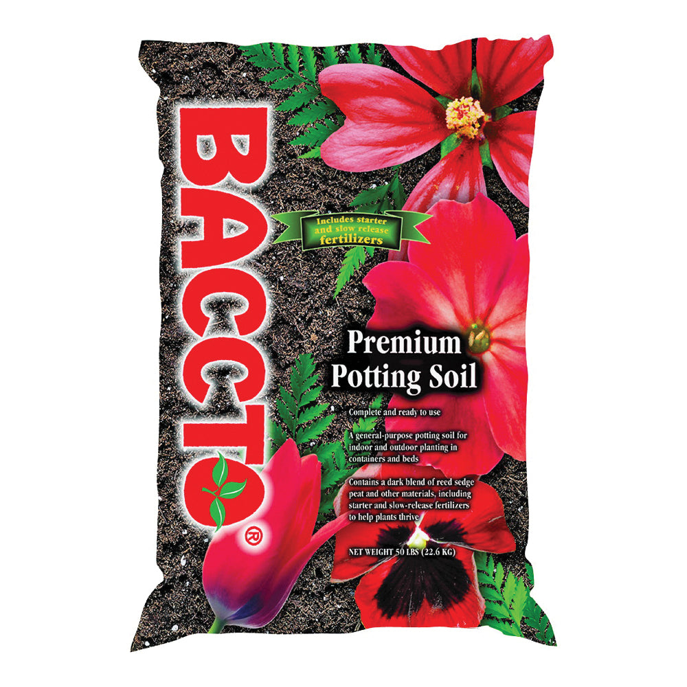 BACCTO 1250P Potting Soil, Granular, Dark Brown/Light Brown, 50 lb Bag
