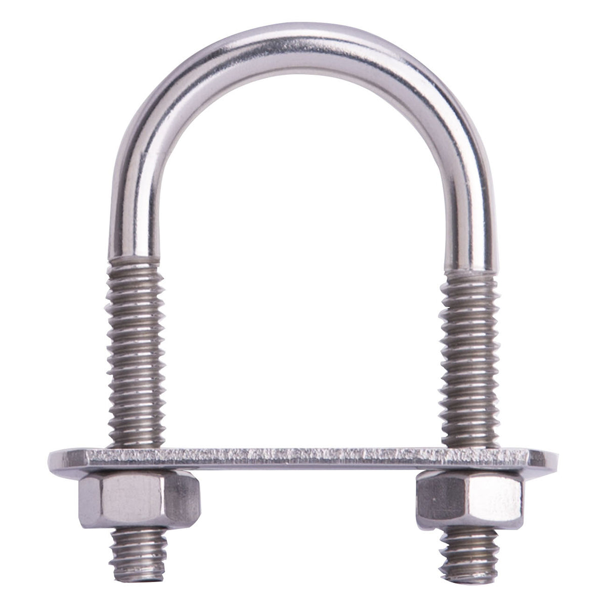 ProSource LR357 U-Bolt, 1/4 in Thread, 1-1/4 in L Thread, Stainless Steel, Stainless Steel