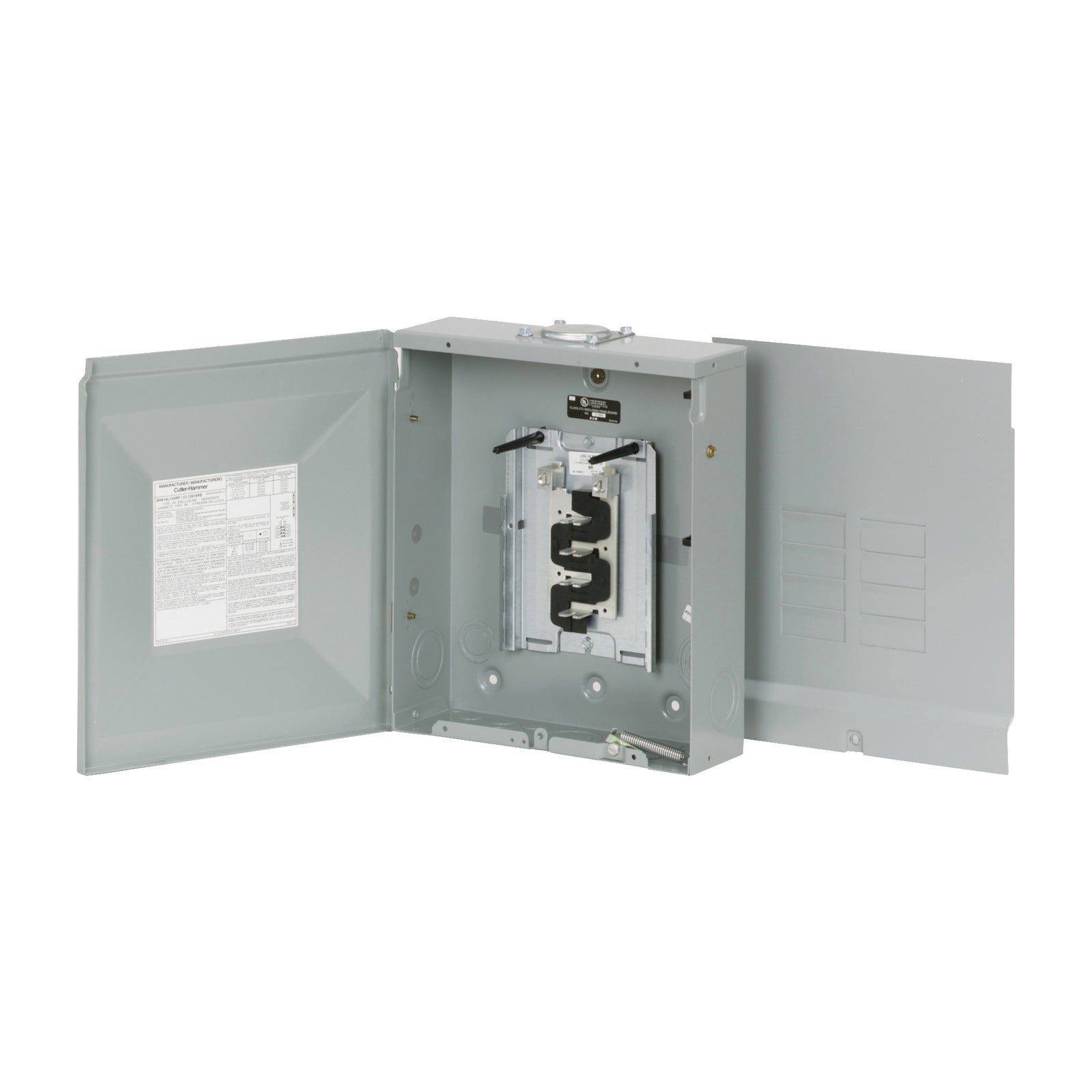 Cutler-Hammer BR BR816L125RP Load Center, 125 A, 8 -Space, 16 -Circuit, Main Lug, NEMA 3R Enclosure, Plug Mounting