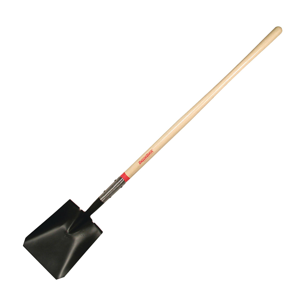 RAZOR-BACK 44363 Square Point Shovel, 9-1/2 in W Blade, Steel Blade, Ashwood Handle, 48 in L Handle
