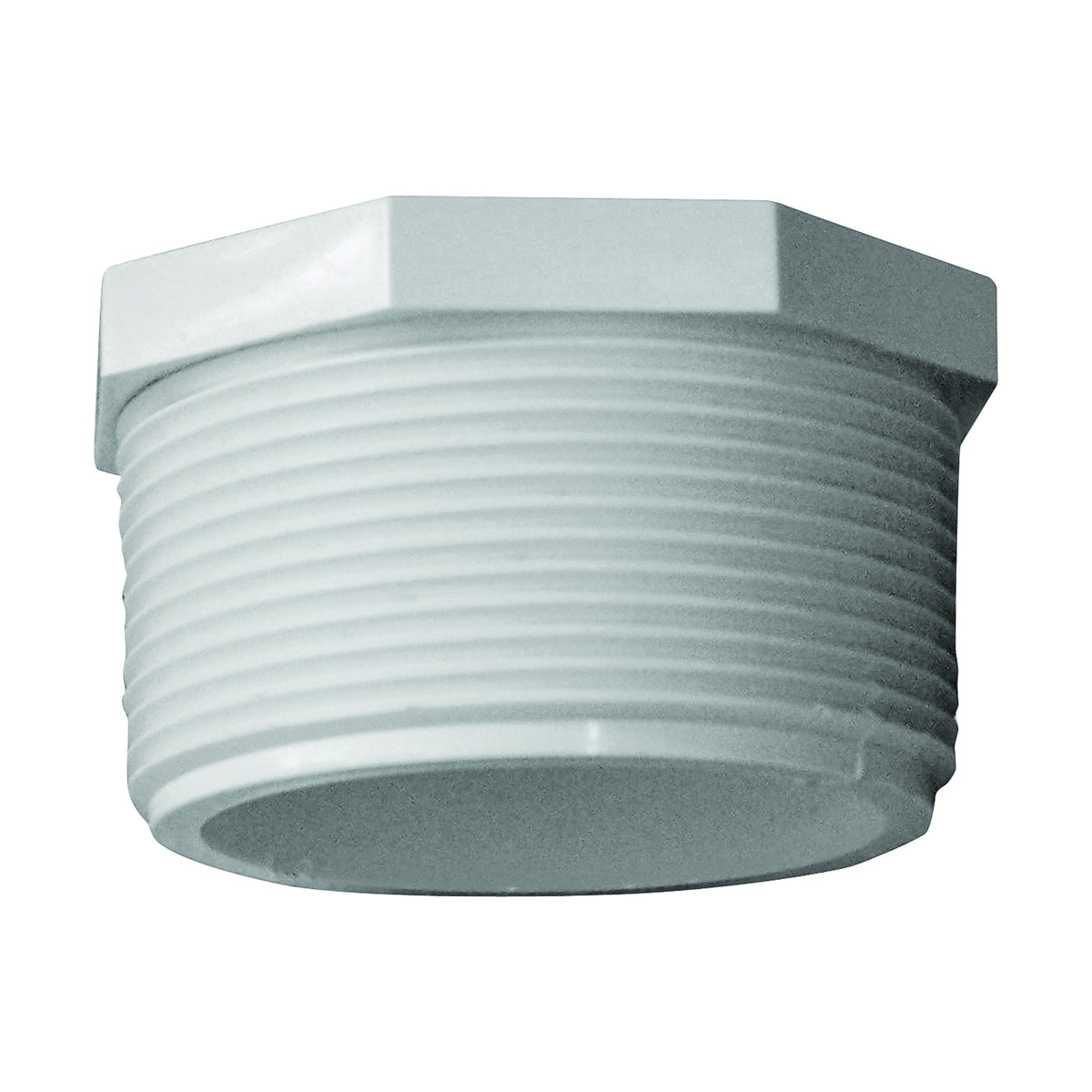 GENOVA 31820 Pipe Plug, 2 in, MIP, PVC, White, SCH 40 Schedule