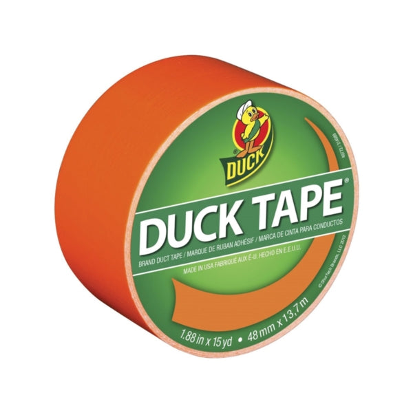 Duck 1265019 Duct Tape, 15 yd L, 1.88 in W, Vinyl Backing, Neon Orange