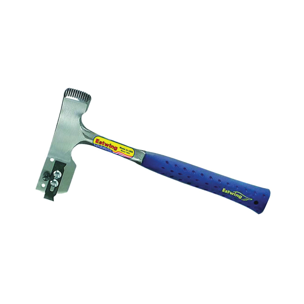 Estwing E3-CA Shingle Hammer with Replaceable Blade and Gauge, 28 oz Head, Milled Head, Steel Head, 12-1/2 in OAL