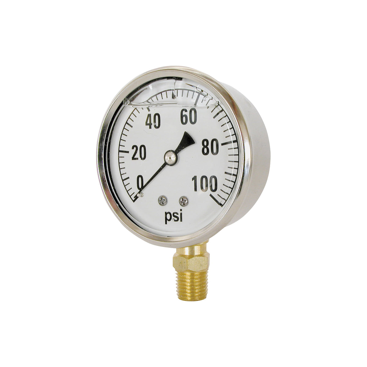 VALLEY INDUSTRIES CS-2141GXB100 Pressure Gauge, Liquid Filled, Stainless Steel