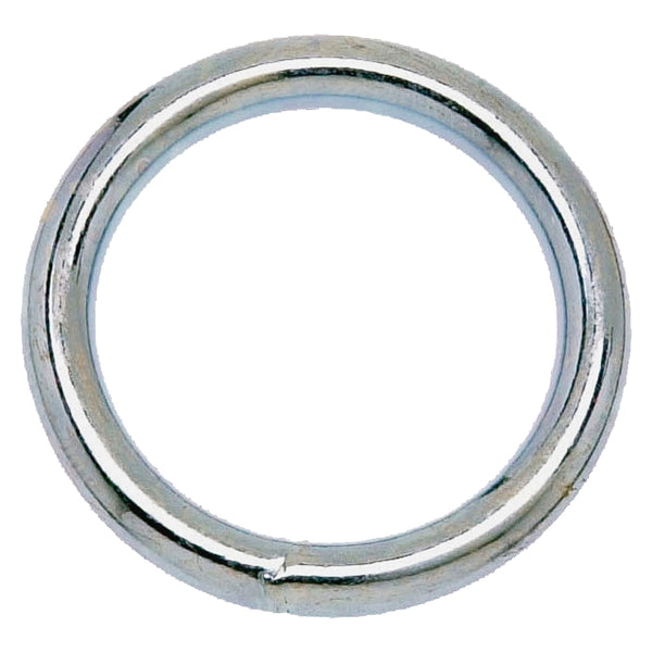 Campbell T7665042 Welded Ring, 200 lb Working Load, 1-1/2 in ID Dia Ring, #3 Chain, Steel, Nickel-Plated