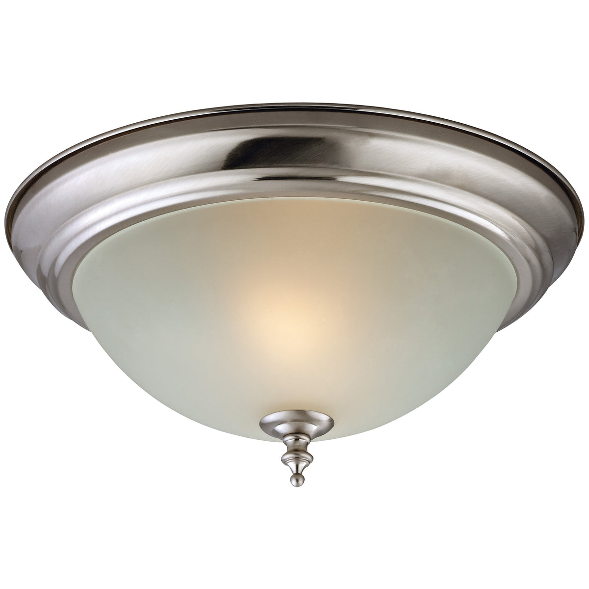 Boston Harbor F51WH02-1005-BN Two Light Flush Mount Ceiling Fixture, 120 V, 60 W, 2-Lamp, A19 or CFL Lamp