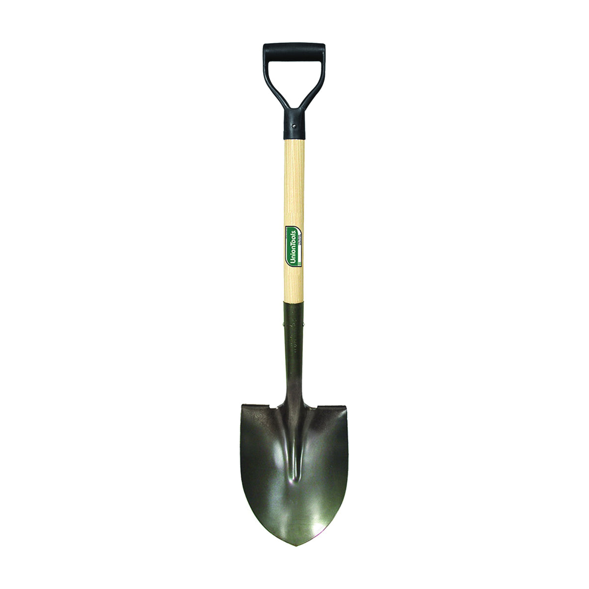 UnionTools 43106 Digging Shovel, 8-1/2 in W Blade, Carbon Steel Blade, Hardwood Handle, D-Shaped Handle, 28 in L Handle