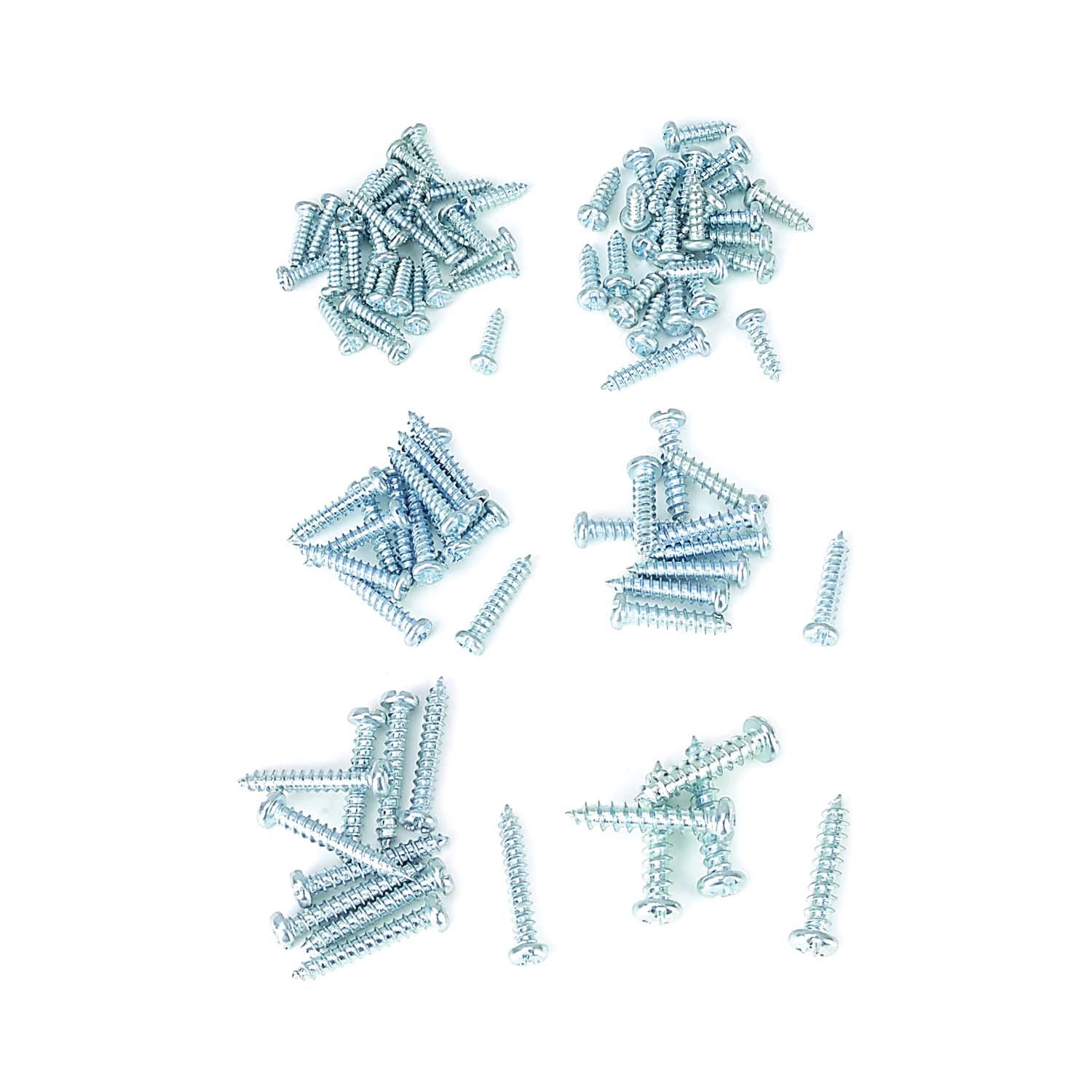 ProSource JL82102 Screw Set, Sheet Metal, Zinc Plated, 95-Piece