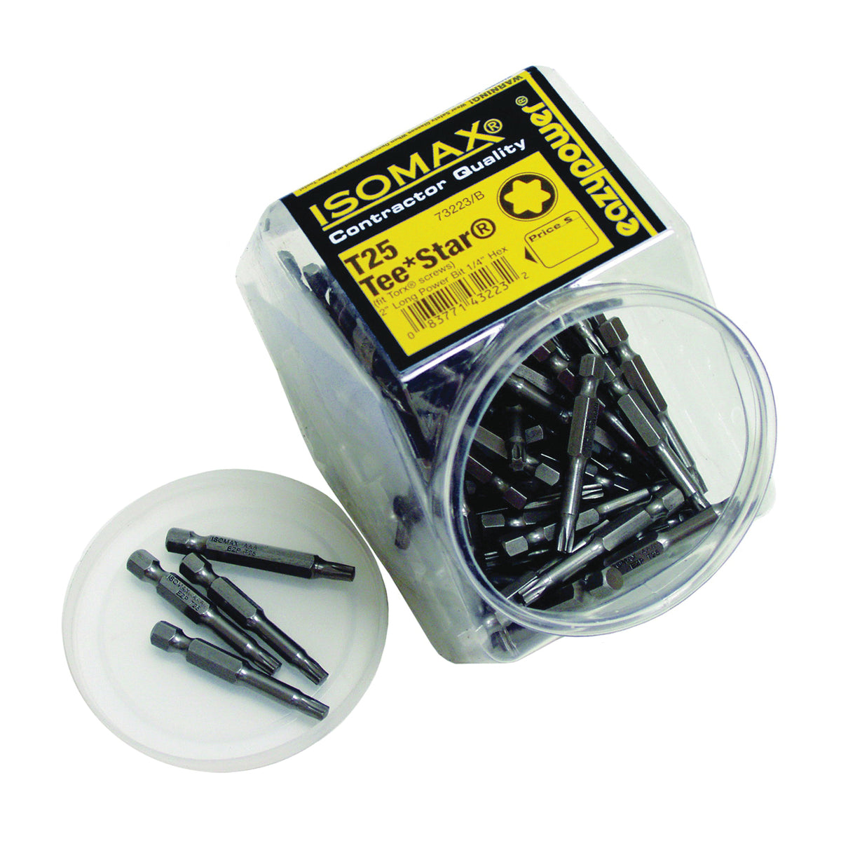 EAZYPOWER 002235 Insert Bit, T25 Drive, Torx Drive, 1/4 in Shank, Hex Shank, 2 in L