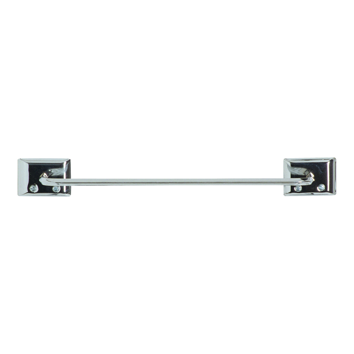 DECKO 38120 Towel Bar, 12 in L Rod, Steel, Chrome, Surface Mounting