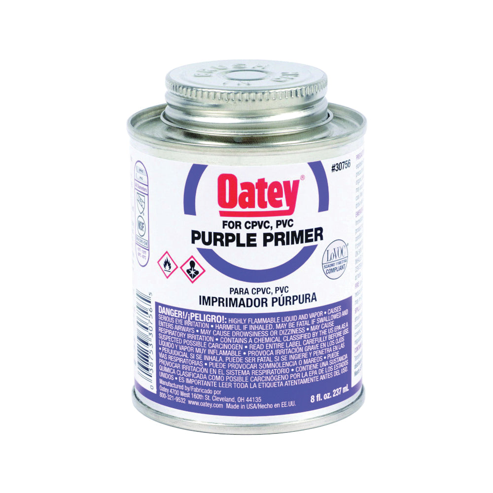 Oatey 30756 Primer, Liquid, Purple, 8 oz Pail