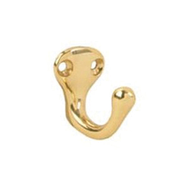 Schlage 581A3 Robe Hook, Aluminum, Brass