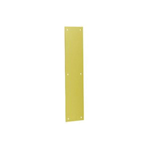 Schlage C8200B3 Push Plate, Brass, Brass, 15 in L, 3-1/2 in W