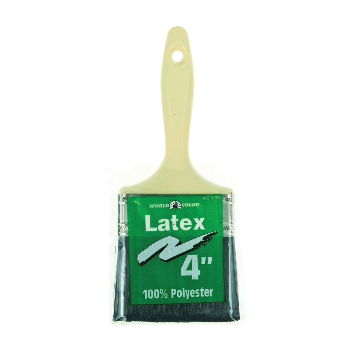 Linzer 3172-4 Paint Brush, 4 in W, 3 in L Bristle, Polyester Bristle, Varnish Handle