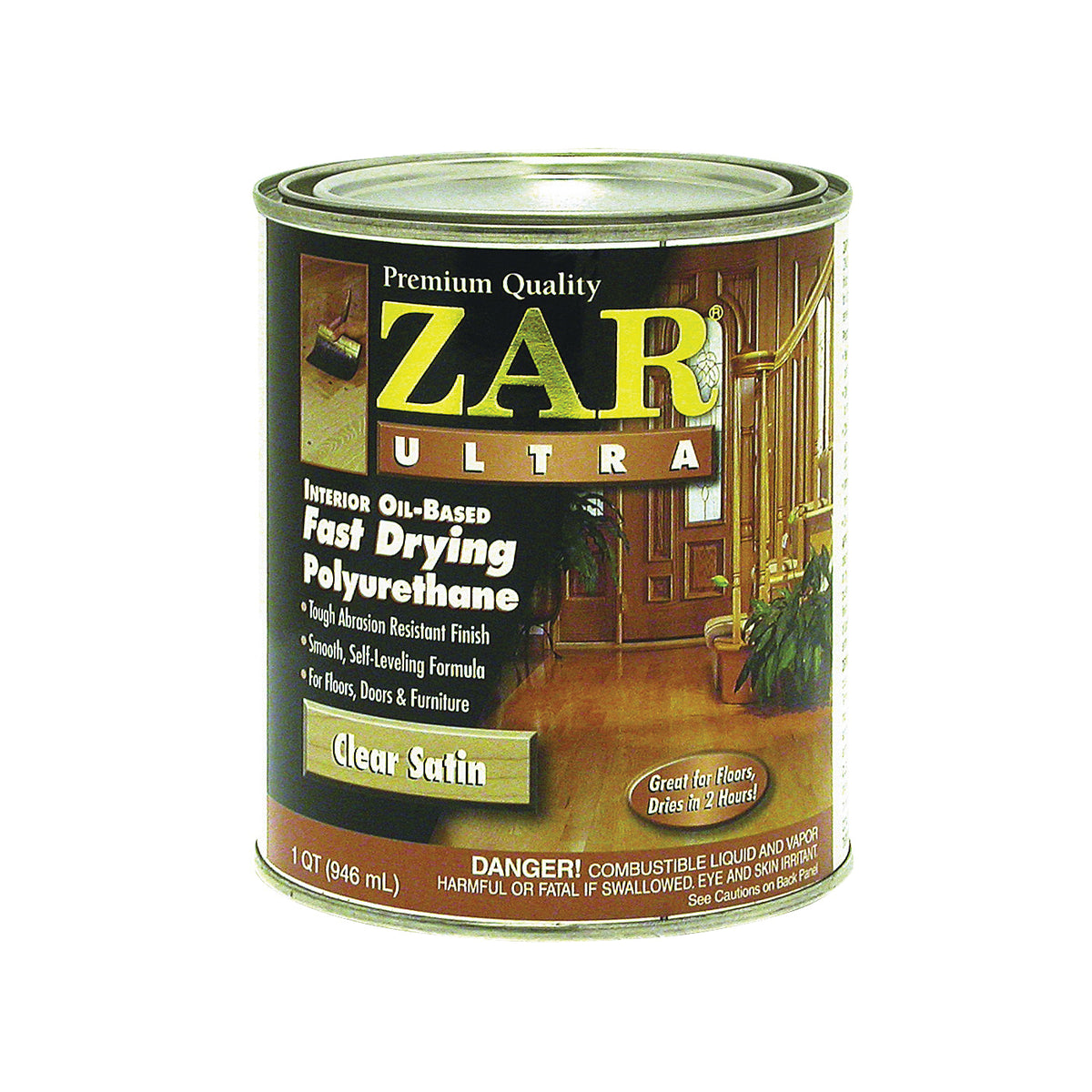 ZAR 32912 Polyurethane, Liquid, Clear, 1 qt, Can