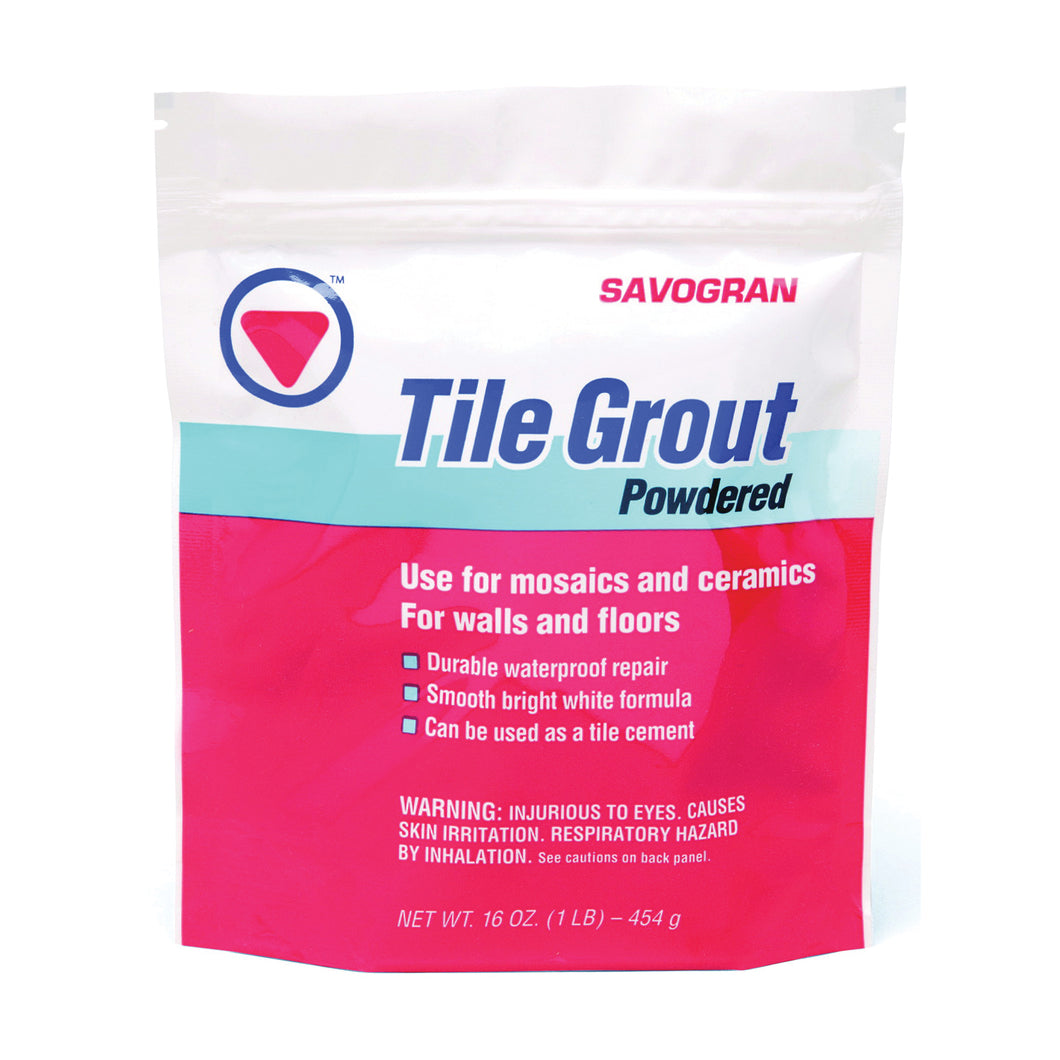 SAVOGRAN 12841 Powdered Tile Grout, Powder, White, 1 lb