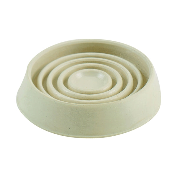 Shepherd Hardware 9167 Caster Cup, Rubber, Off-White
