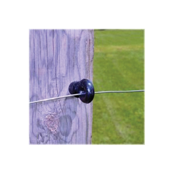 Zareba IWSIRB-Z Screw-In Ring Insulator, 9 to 22 ga Fence Wire, Aluminum/Polywire/Steel, Black