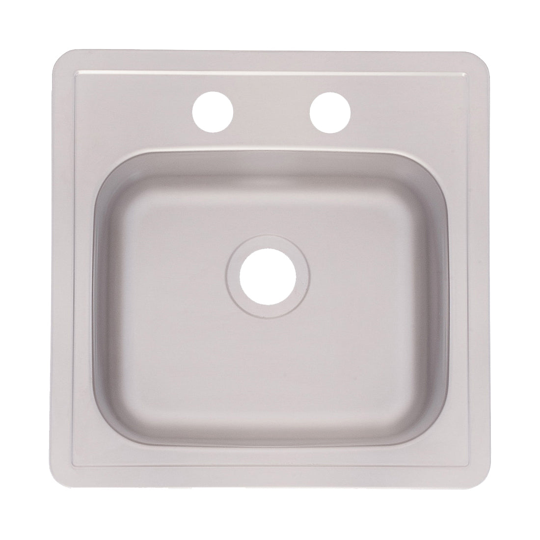 KINDRED FBS602NB Bar/Utility Sink, 2-Hole, 15 in L x 15 in W x 6 in D Dimensions, Stainless Steel, Silk, 1-Bowl