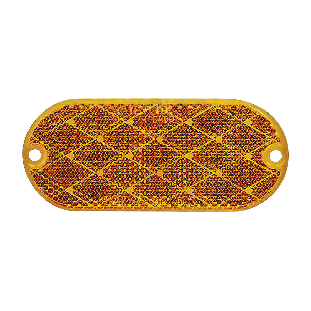 PM V480 V480A Oblong Reflector, Amber Reflector, 1.9 in W Reflector, 4.33 in H Reflector