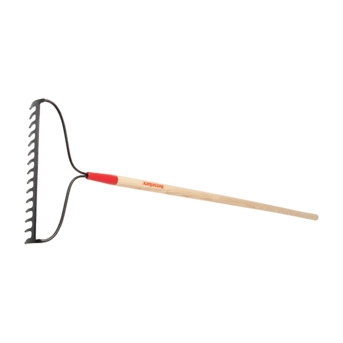 RAZOR-BACK 63141 Bow Rake, 3-1/4 in L Head, 16.325 in W Head, 15 -Tine, Steel Head, 66 in L Handle