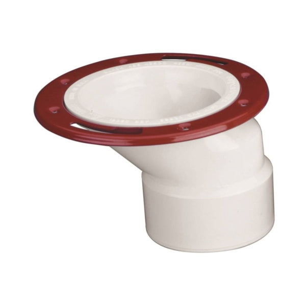 Oatey 43501 Closet Flange, 3, 4 in Connection, PVC, White, For: 3 in, 4 in Pipes