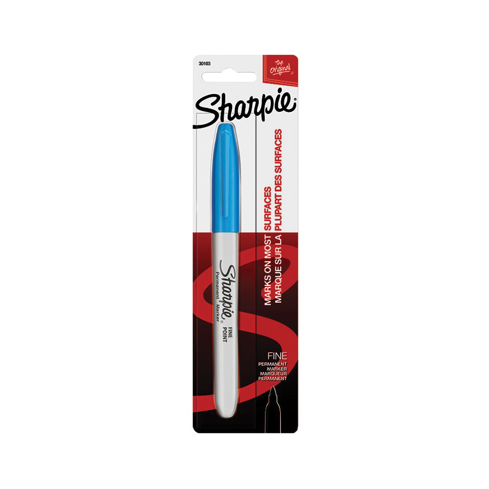 Sharpie 30103 Permanent Marker, Fine Lead/Tip, Blue Lead/Tip