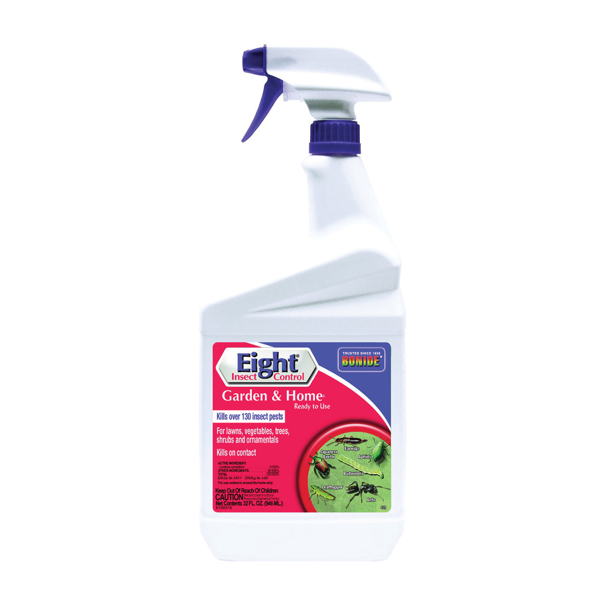 Bonide Eight 428 Insect Control, Liquid, 1 Quart, Ready-to-use Bottle