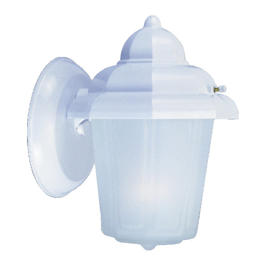 Boston Harbor AL9002H-43L Outdoor Wall Lantern, 120 V, 60 W, A19 or CFL Lamp, Aluminum Fixture, White