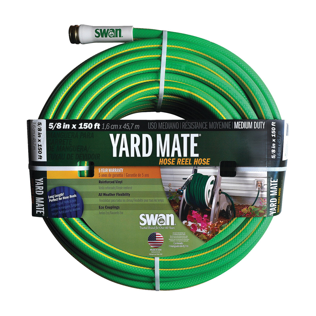 SWAN SNHR58150 Garden Hose, 150 ft L