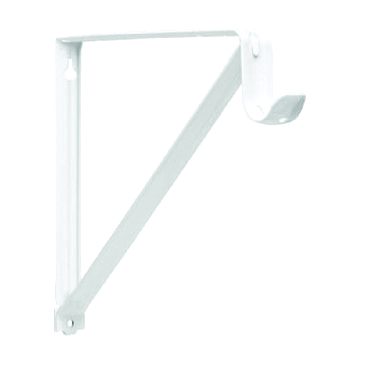 Knape &amp; Vogt RP-0043-WT Shelf and Rod Bracket, 150 lb, Steel