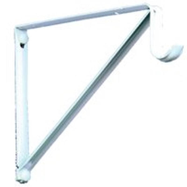 Knape &amp; Vogt RP-0044-BWT Shelf and Rod Bracket, 150 lb, Steel, Powder-Coated