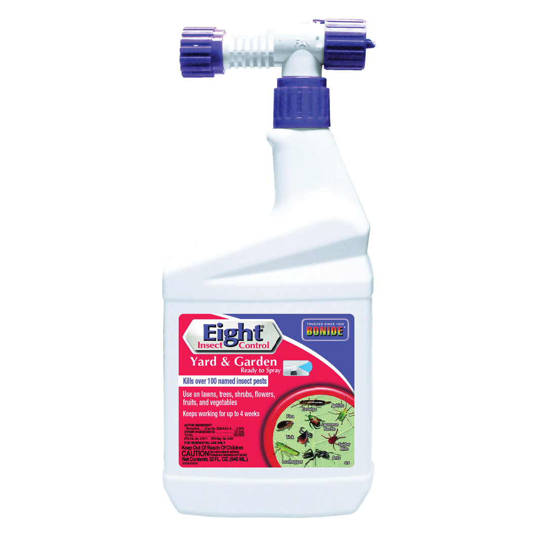 Bonide Eight 426 Insect Control, Liquid, 1 QT Concentrate, Hose-end Sprayer