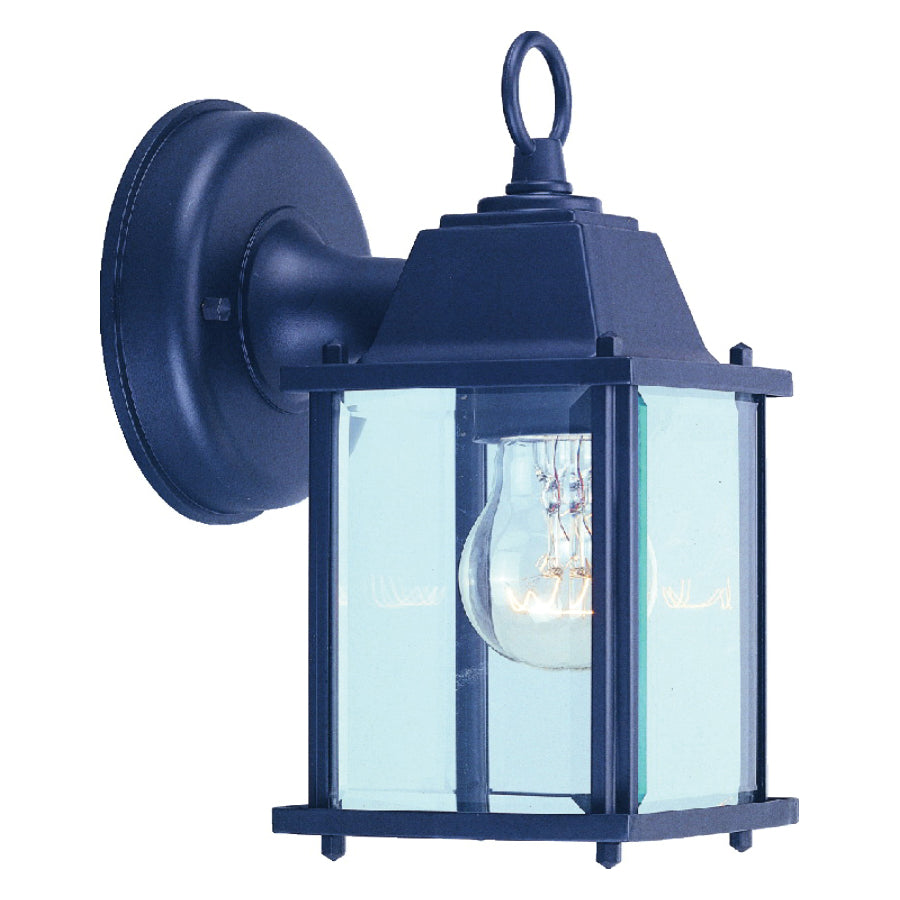 Boston Harbor AL1037-53L Outdoor Wall Lantern, 120 V, 60 W, A19 or CFL Lamp, Aluminum Fixture, Black