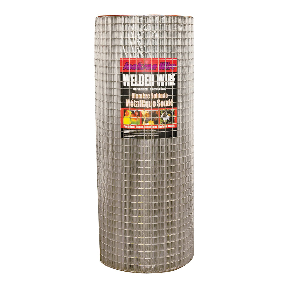 Jackson Wire 10 04 36 14 Welded Wire Fence, 100 ft L, 24 in H, 1 x 2 in Mesh, 14 Gauge, Galvanized