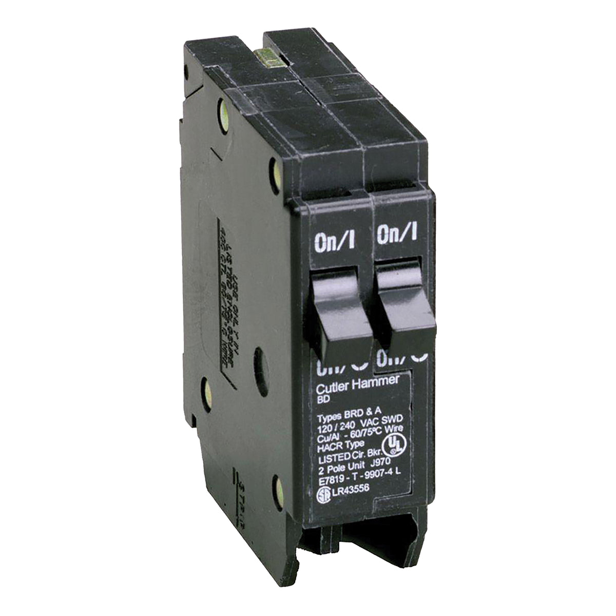 Cutler-Hammer BD1515 Circuit Breaker with Rejection Tab, Duplex, 15 A, 1 -Pole, 120 V, Instantaneous Trip
