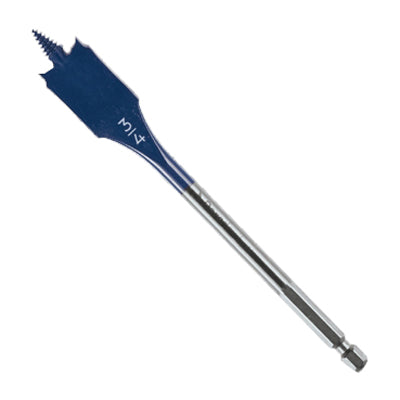 Bosch Daredevil DSB1009 Spade Drill Bit, 3/4 in Dia, 6 in OAL, 1-Flute, 1/4 in Dia Shank, Hex Shank