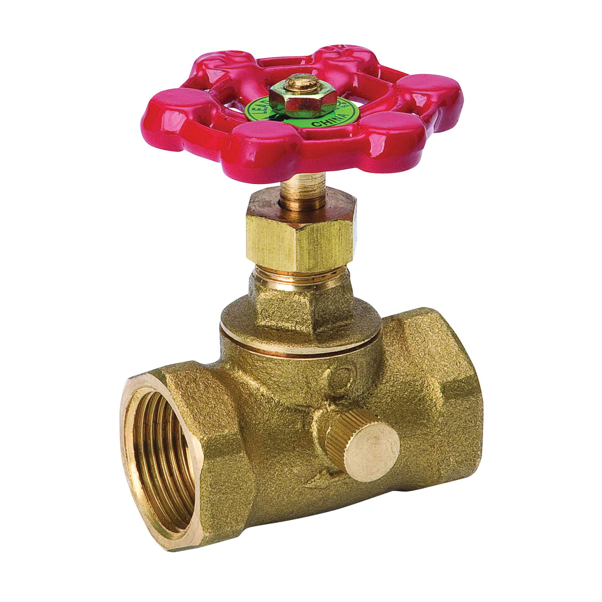 Southland 105-103NL Stop and Waste Valve, 1/2 in Connection, FPT x FPT, 125 psi Pressure, Brass Body