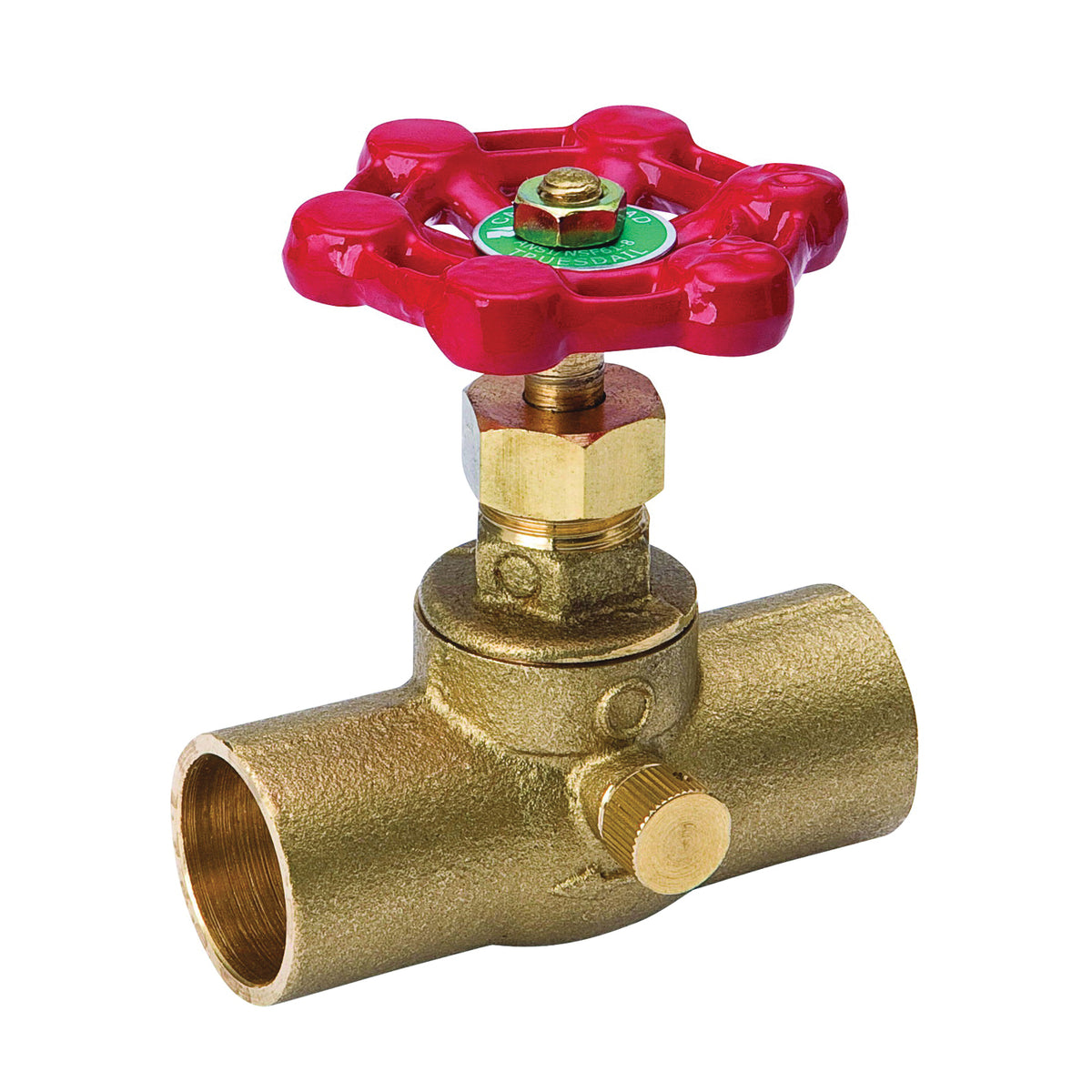 Southland 105-603NL Stop and Waste Valve, 1/2 in Connection, Compression, 125 psi Pressure, Brass Body