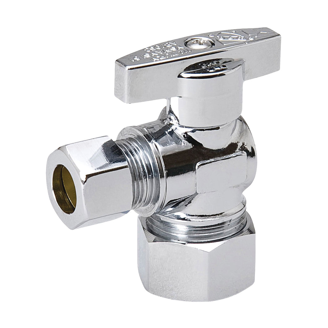 Southland 190-032HC Stop Valve, 5/8 x 3/8 in Connection, Compression, 125 psi Pressure, Brass Body