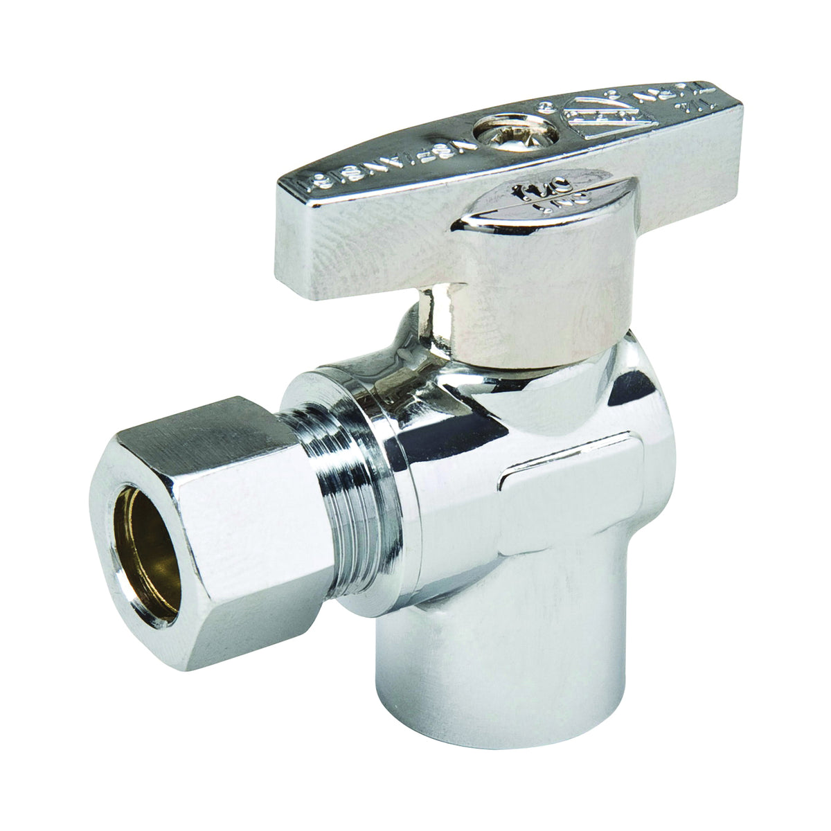 Southland 190-232HC Stop Valve, 3/8 x 1/2 in Connection, Compression x FIP, 125 psi Pressure, Brass Body