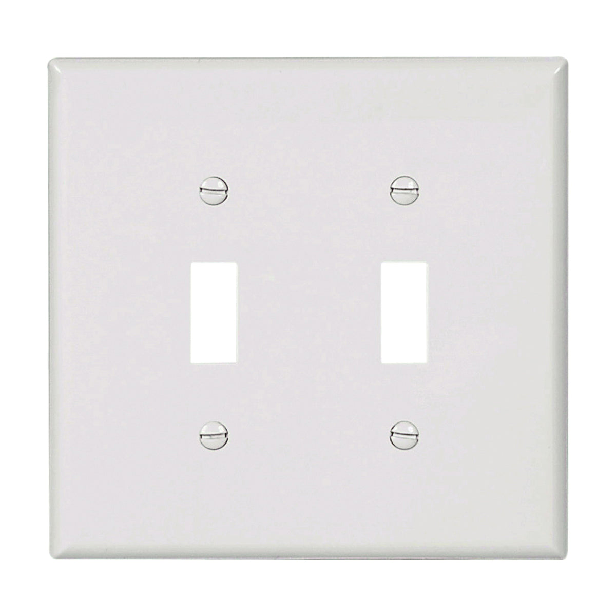 Eaton Wiring Devices 2149W-BOX Wallplate, 5-1/4 in L, 5.31 in W, 2 -Gang, Thermoset, White