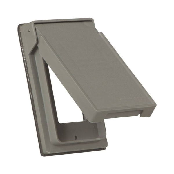 Eaton Wiring Devices S2966 Cover, 4-3/4 in L, 2-61/64 in W, Rectangular, Thermoplastic, Gray, Electro-Plated