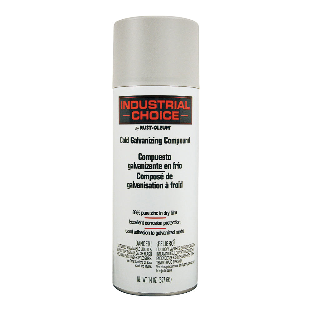 RUST-OLEUM INDUSTRIAL CHOICE 1685830 Galvanizing Compound Spray Paint, Cold Galvanized, 14 oz